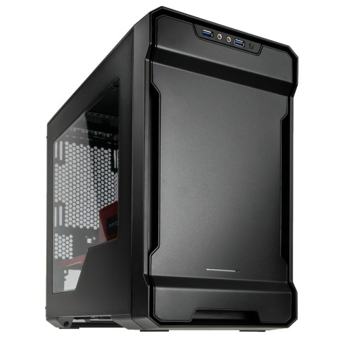 PHANTEKS Enthoo Evolv ITX, Okno, Czarno-czerwony