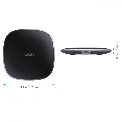 Bezprzewodowa ładowarka Aukey LC-C6 Graphite Q Lite 10W Bezprzewodowa ładowarka Aukey LC-C6 Graphite Q Lite 10W