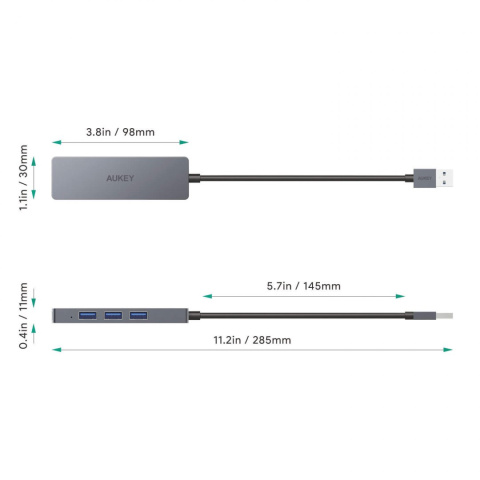 Hub USB Aukey CB-H36 4x USB 3.0 Hub USB Aukey CB-H36 4x USB 3.0
