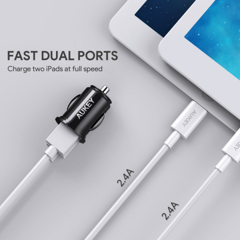 Ładowarka samochodowa AUKEY CC-S1 2x USB Ładowarka samochodowa AUKEY CC-S1 2x USB
