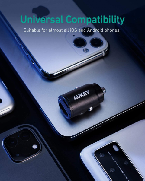 Ładowarka samochodowa Aukey CC-A3 2 x USB 30 W Ładowarka samochodowa Aukey CC-A3 2 x USB 30 W