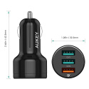 Ładowarka samochodowa Aukey CC-T11 42W 3xUSB AiPower Quick Charge 3.0