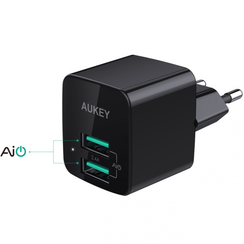 Ładowarka sieciowa Aukey PA-U32 12W 2xUSB-A AiPower Ładowarka sieciowa Aukey PA-U32 12W 2xUSB-A AiPower