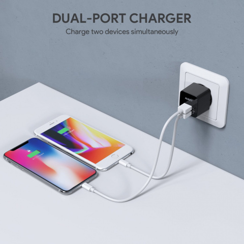 Ładowarka sieciowa Aukey PA-U32 12W 2xUSB-A AiPower Ładowarka sieciowa Aukey PA-U32 12W 2xUSB-A AiPower