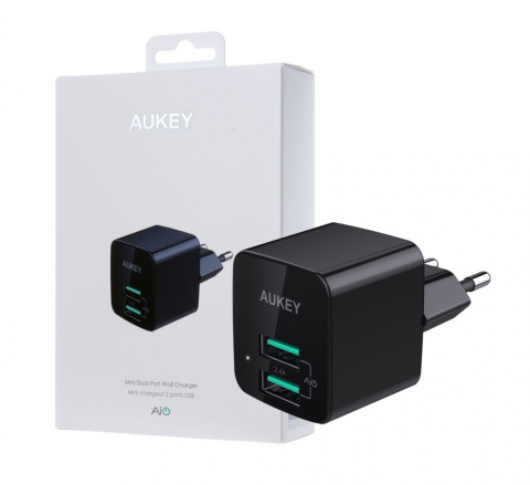 Ładowarka sieciowa Aukey PA-U32 12W 2xUSB-A AiPower Ładowarka sieciowa Aukey PA-U32 12W 2xUSB-A AiPower