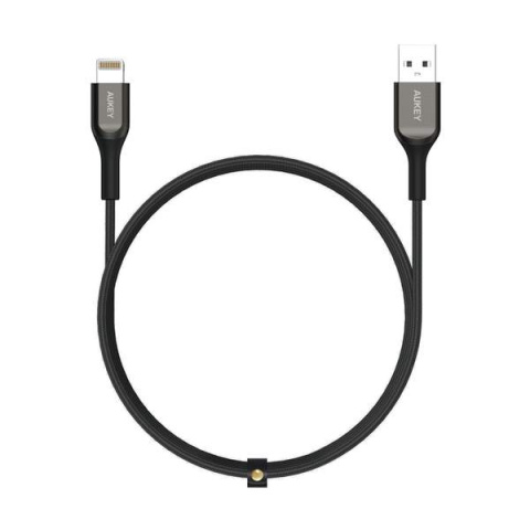 Ultraszybki kabel Aukey CB-AKL1 Kevlarowy Czarny USB - Lightning Ultraszybki kabel Aukey CB-AKL1 Kevlarowy Czarny USB - Lightning