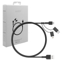 Ultraszybki kabel Aukey CB-BAL5 3w1 USB - USB Micro, USB - USB-C, USB - Lightning