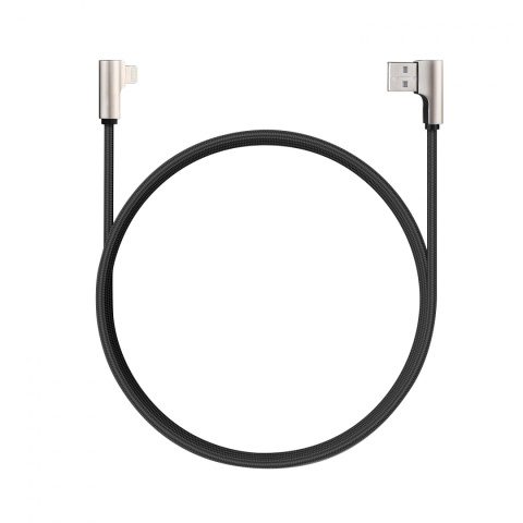 Ultraszybki kabel Aukey CB-BAL6 Czarny 90° USB - Lightning Ultraszybki kabel Aukey CB-BAL6 Czarny 90° USB - Lightning