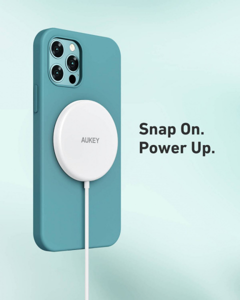 Bezprzewodowa ładowarka Aukey Magnetic LC-A1-W Qi 15W Bezprzewodowa ładowarka Aukey Magnetic LC-A1-W Qi 15W