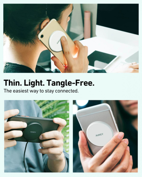 Bezprzewodowa ładowarka Aukey Magnetic LC-A1-W Qi 15W Bezprzewodowa ładowarka Aukey Magnetic LC-A1-W Qi 15W