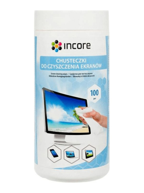 Chusteczki nawilżane Incore ISC1515 do czyszczenia ekranów TFT/LCD 100 szt.