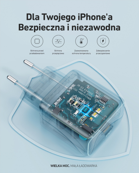 Szybka ładowarka Aukey PA-R1-W 20 W Power Delivery Szybka ładowarka Aukey PA-R1-W 20 W Power Delivery