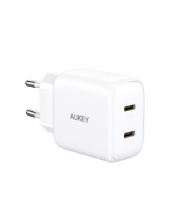 Szybka ładowarka Aukey PA-R1S-W 20W 2xUSB-C PD