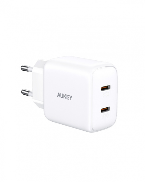 Szybka ładowarka Aukey PA-R1S-W 20W 2xUSB-C PD Szybka ładowarka Aukey PA-R1S-W 20W 2xUSB-C PD