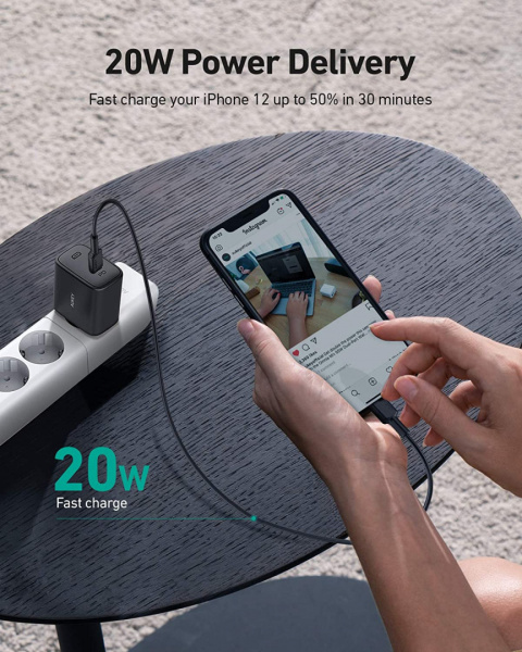 Szybka ładowarka sieciowa Aukey PA-F1S 18W PD Szybka ładowarka sieciowa Aukey PA-F1S 18W PD