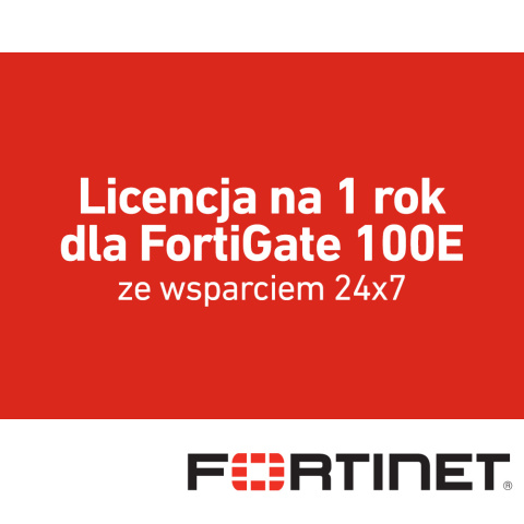 Licencja na 1 rok dla FortiGate 100E ze wsparciem 24x7 (FC-10-FG1HE-950-02-12) Licencja na 1 rok dla FortiGate 100E ze wsparciem 24x7 (FC-10-FG1HE-950-02-12)