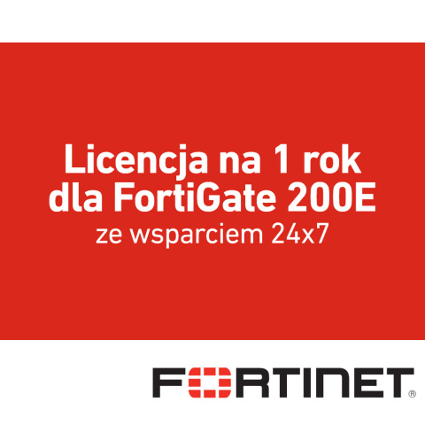 Licencja na 1 rok dla FortiGate 200E ze wsparciem 24x7 (FC-10-00207-950-02-12) Licencja na 1 rok dla FortiGate 200E ze wsparciem 24x7 (FC-10-00207-950-02-12)