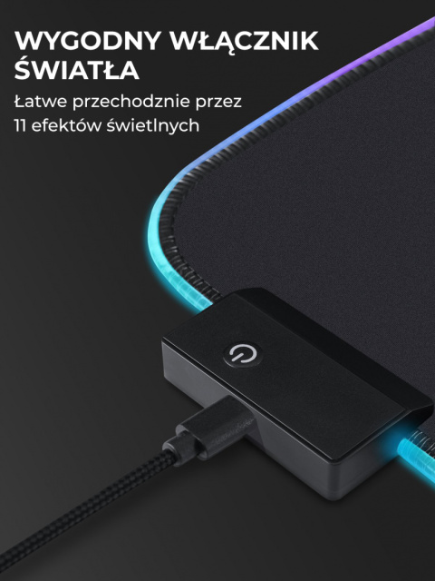 Podkładka pod mysz Aukey RGB Gaming Mouse Pad KM-P7 Podkładka pod mysz Aukey RGB Gaming Mouse Pad KM-P7