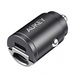 Ultrakompaktowa ładowarka samochodowa Aukey CC-A2 USB-C PD