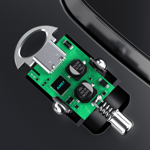Ultrakompaktowa ładowarka samochodowa Aukey CC-A2 USB-C PD Ultrakompaktowa ładowarka samochodowa Aukey CC-A2 USB-C PD