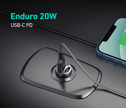 Ultrakompaktowa ładowarka samochodowa Aukey CC-A2 USB-C PD Ultrakompaktowa ładowarka samochodowa Aukey CC-A2 USB-C PD