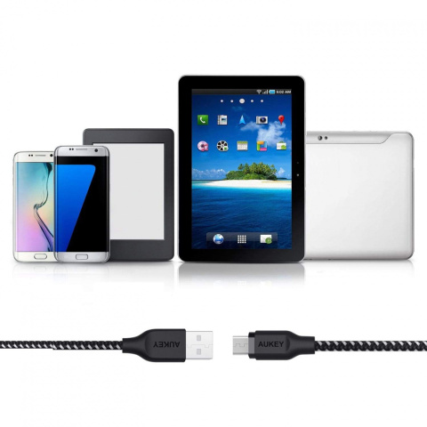 Ultraszybki kabel Aukey CB-AM1 USB => USB Micro Ultraszybki kabel Aukey CB-AM1 USB => USB Micro