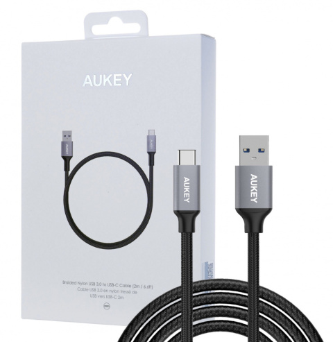 Ultraszybki kabel Aukey CB-CD3 USB A 3.0 => USB-C Ultraszybki kabel Aukey CB-CD3 USB A 3.0 => USB-C