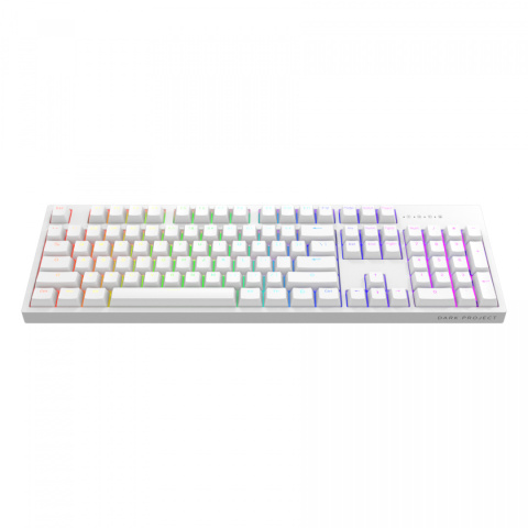 Klawiatura Dark Project One KD104A White PBT Gateron Mechanical Yellow Klawiatura Dark Project One KD104A White PBT Gateron Mechanical Yellow