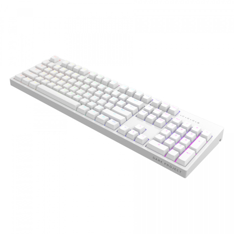 Klawiatura Dark Project One KD104A White PBT Gateron Mechanical Yellow Klawiatura Dark Project One KD104A White PBT Gateron Mechanical Yellow