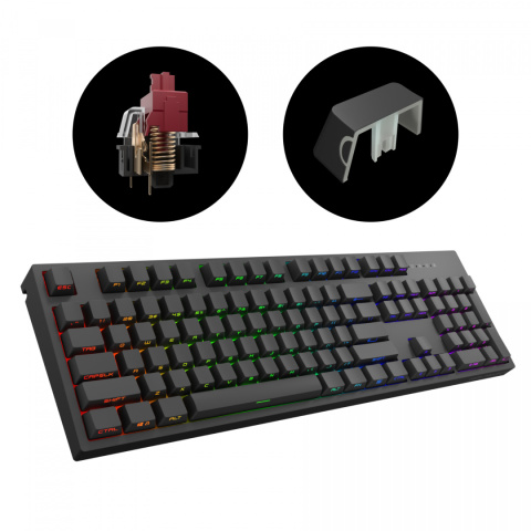 Klawiatura Dark Project Pro KD104A ABS Gateron Optical 2.0 Red Klawiatura Dark Project Pro KD104A ABS Gateron Optical 2.0 Red