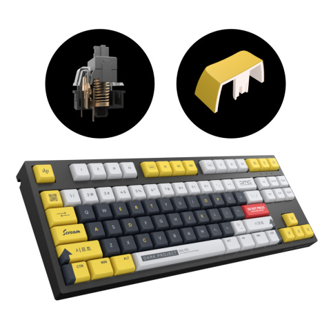Klawiatura Dark Project KD87A LTD Origins Gateron Opt. Silver RGB Klawiatura Dark Project KD87A LTD Origins Gateron Opt. Silver RGB
