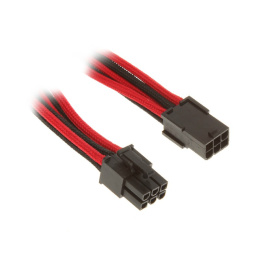 BitFenix Przedłużacz 6-Pin PCIe 45cm - czarno czerwony (BFA-MSC-6PEG45RKK-RP)
