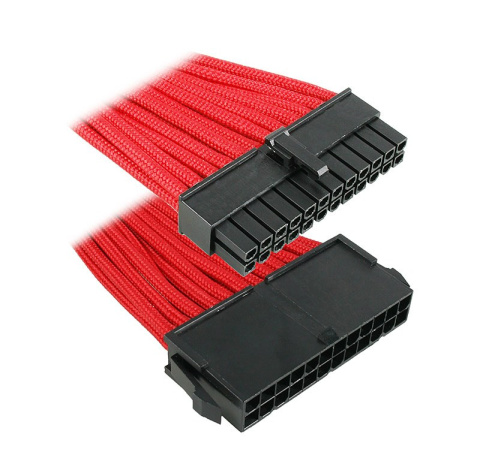 BitFenix Przedłużacz ATX 24-Pin 30cm - czerwono-czarny (BFA-MSC-24ATX30RK-RP) BitFenix Przedłużacz ATX 24-Pin 30cm - czerwono-czarny (BFA-MSC-24ATX30RK-RP)