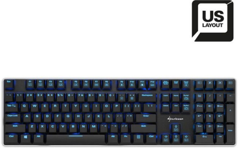 Klawiatura Sharkoon PureWriter Low Profile Kailh Red US Klawiatura Sharkoon PureWriter Low Profile Kailh Red US