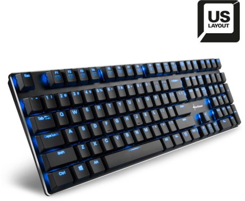 Klawiatura Sharkoon PureWriter Low Profile Kailh Red US Klawiatura Sharkoon PureWriter Low Profile Kailh Red US