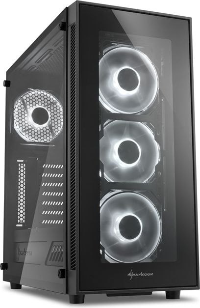 OBUDOWA SHARKOON TG5 WHITE TEMPERED GLASS OBUDOWA SHARKOON TG5 WHITE TEMPERED GLASS