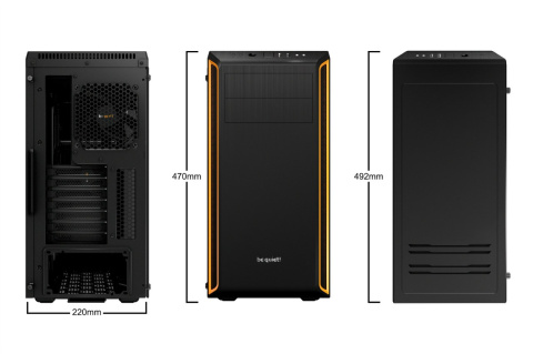 Wymiary be quiet! Pure Base 600 Window Orange Wymiary be quiet! Pure Base 600 Window Orange