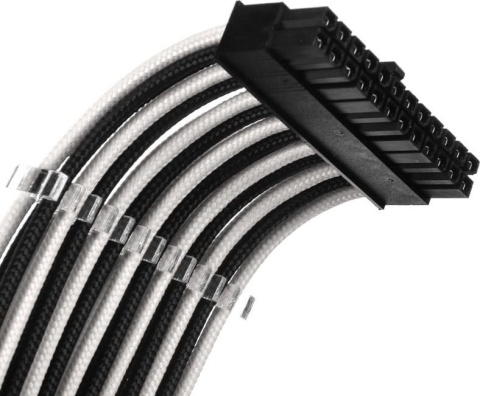 PHANTEKS Zestaw kabli zasilających 24-pin/4+4-pin/2x 6+2-pin 50cm czarno-biały (PH-CB-CMBO_BW) PHANTEKS Zestaw kabli zasilających 24-pin/4+4-pin/2x 6+2-pin 50cm czarno-biały (PH-CB-CMBO_BW)