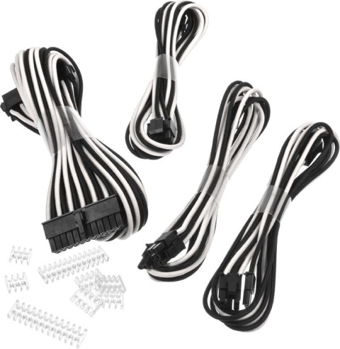 PHANTEKS Zestaw kabli zasilających 24-pin/4+4-pin/2x 6+2-pin 50cm czarno-biały (PH-CB-CMBO_BW) PHANTEKS Zestaw kabli zasilających 24-pin/4+4-pin/2x 6+2-pin 50cm czarno-biały (PH-CB-CMBO_BW)