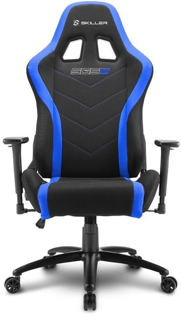 Fotel Sharkoon SKILER SGS2 Black-Blue - materiałowy Fotel Sharkoon SKILER SGS2 Black-Blue - materiałowy