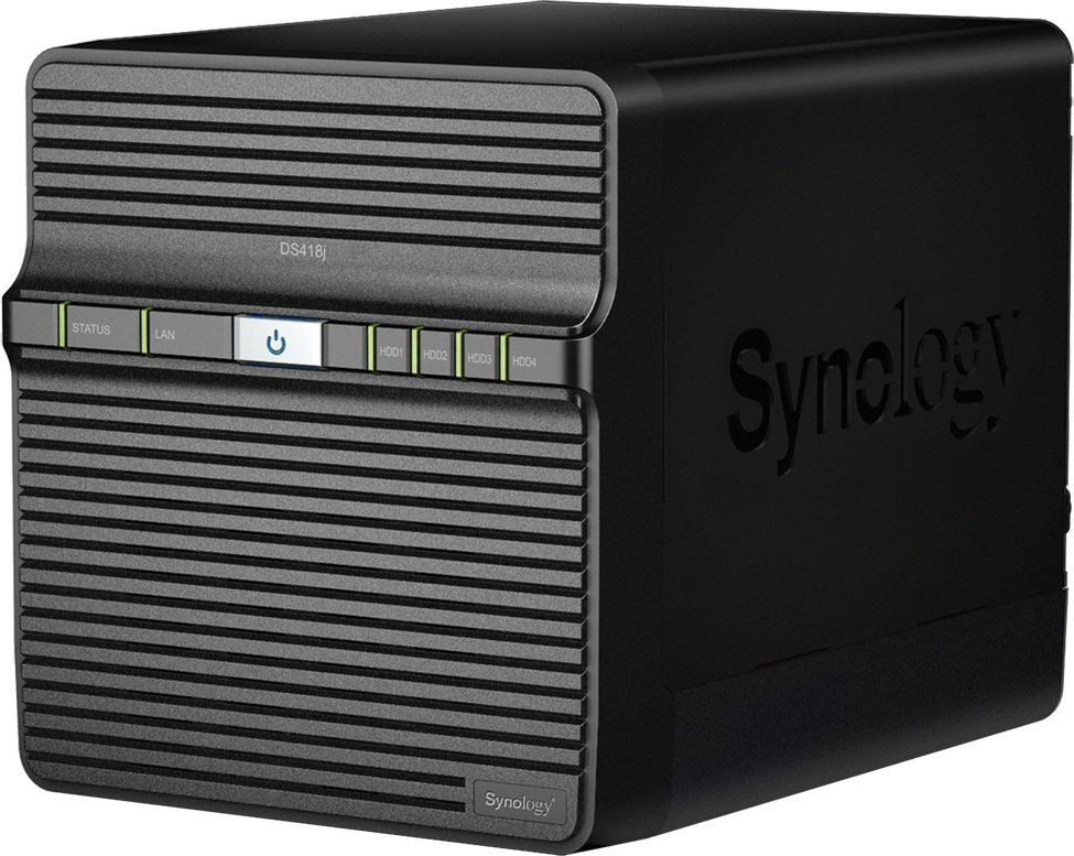 Serwer plików Synology DS418j 4xHDD, 2x1.4GHz, 1GB, 2xUSB, 1xLAN