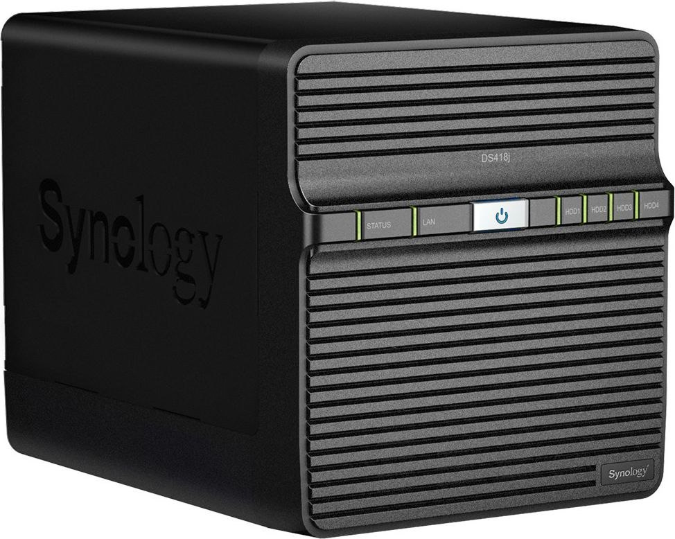 Serwer plików Synology DS418j 4xHDD, 2x1.4GHz, 1GB, 2xUSB, 1xLAN