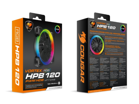 Wentylator Cougar Vortex RGB HPB 120 (3MHPB120.0001) Wentylator Cougar Vortex RGB HPB 120 (3MHPB120.0001)