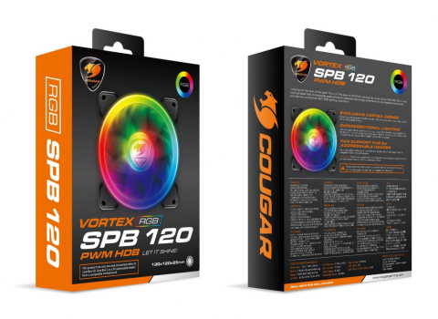 Wentylator Cougar Vortex RGB SPB PWM 120 (3MSPB120.0001) Wentylator Cougar Vortex RGB SPB PWM 120 (3MSPB120.0001)