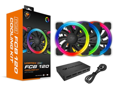 Zestaw Cougar Vortex RGB FCB 120 Cooling Kit (3x) Zestaw Cougar Vortex RGB FCB 120 Cooling Kit (3x)