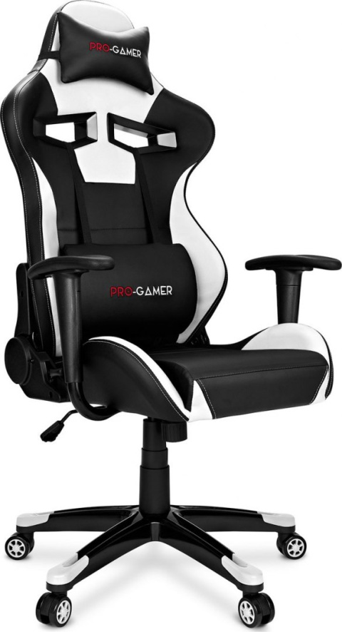 Fotel gamingowy PRO-GAMER Aguri Czarno-biały Fotel gamingowy PRO-GAMER Aguri Czarno-biały