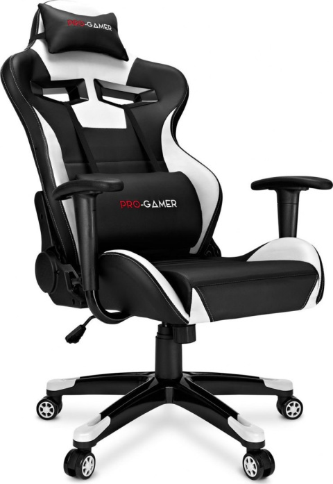 Fotel gamingowy PRO-GAMER Aguri Czarno-biały Fotel gamingowy PRO-GAMER Aguri Czarno-biały