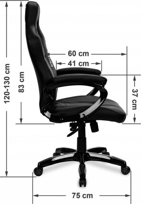 Fotel gamingowy PRO-GAMER Daytona Czarno-szary Fotel gamingowy PRO-GAMER Daytona Czarno-szary