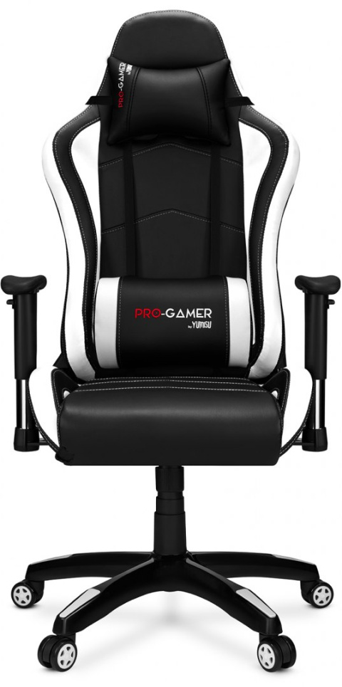 Fotel gamingowy PRO-GAMER Falcon Czarno-biały Fotel gamingowy PRO-GAMER Falcon Czarno-biały