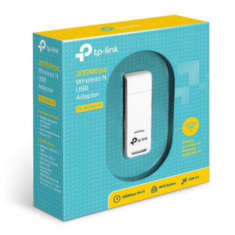 Karta sieciowa TP-Link TL-WN821N (802.11b/g/n 300Mb/s) Karta sieciowa TP-Link TL-WN821N (802.11b/g/n 300Mb/s)